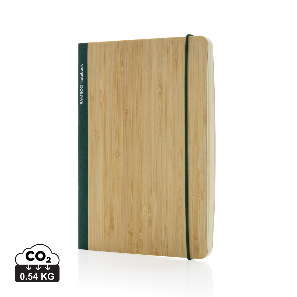 Carnet de notes A5 promotionnel en bambou Scribe Vert 